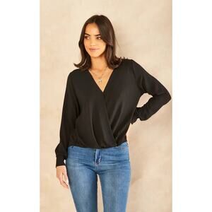 Culture Phit Black Long Sleeve Top L‎
